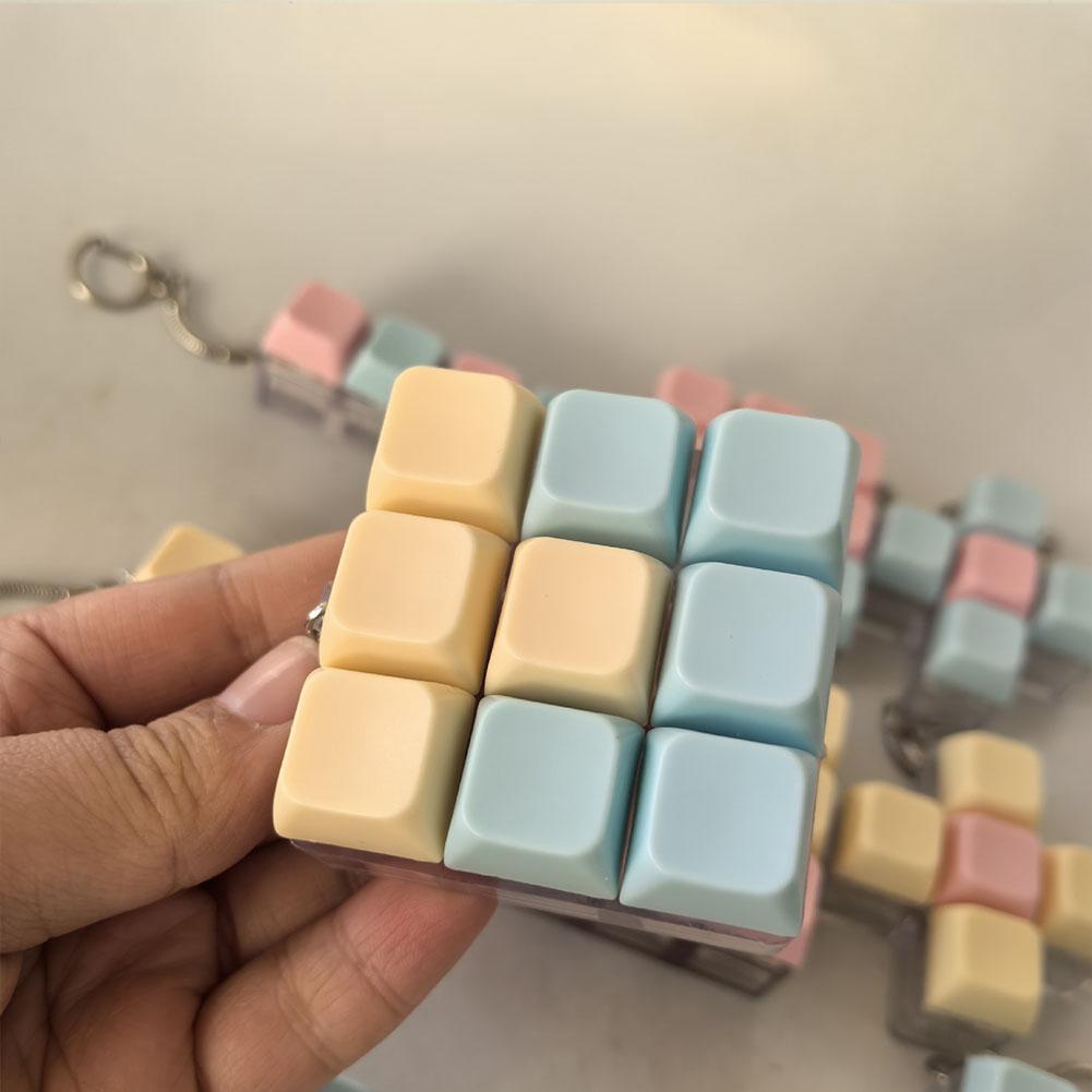 Fidget Decompression 1/4/5/9 Keyboard Key Toy Anti Stress Finger Keyboard Games For Adults Antistress Toys Boys Girls Keychain