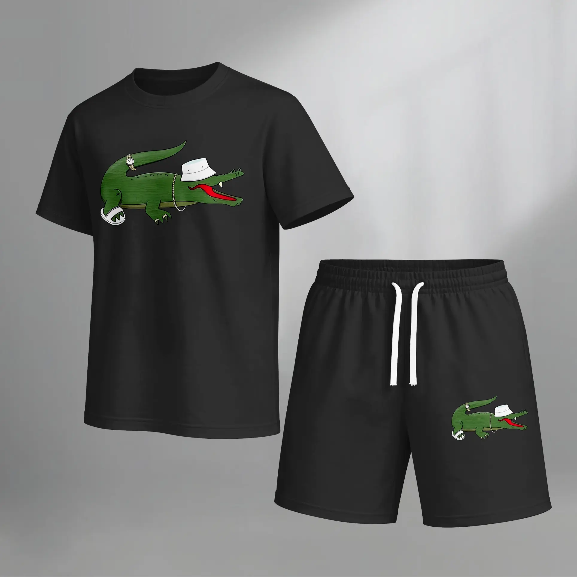 Men’s Casual Short Sleeve T Shirt and Shorts Set, Summer 2 Piece Outfit, Soft Breathable Matching Set with Drawstring Shorts for Beach, Outdoor Activities, Travel, Workout, and Everyday Style