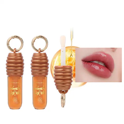 Natural Moisturizing Honey Lip Plumping Oil - Lip Balm with Honey Essence, Gentle Care, Moisture-Locking, Smooth & Silky Texture, No Harmful Additives (Daily Use for Adults)