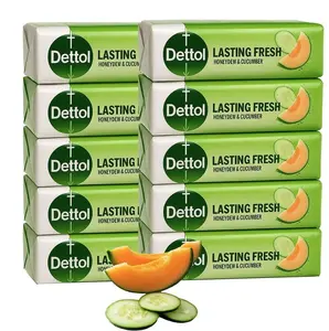 Dettol Anti-Bacterial Hand and Body Bar Soap, Lasting Fresh, 110 Gr / 3.88 Oz (Pack of 12)