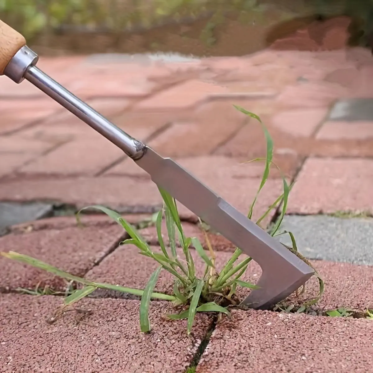 Stainless Steel Weeding Knife Pro 30cm - Dual-Blade Angle Adjustable Tool with Ergonomic Grip for Brick Cracks/Stone Gaps Weed Removal & Soil Cultivation