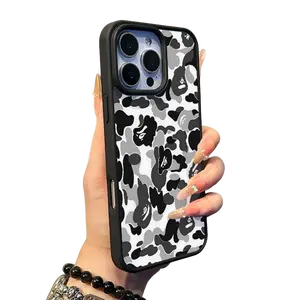 Magnetic Case for iPhone11/12/13/14/15/16/promax Bape Camo Pattern MagSafe Ready, Anti-Slip, Ultra Thin | Aesthetic Touch Daily Use # iphone 15 promax