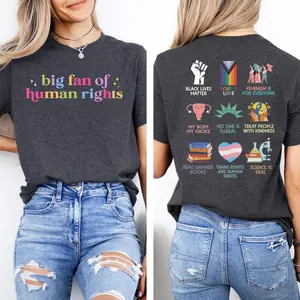 Comfort Colors Big Fan Of Human Rights Shirt, Equality Tee, Social Justice Shirt, Activist Shirt, Political Protest Tee, Progressive Gift Idea