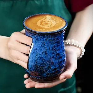 Retro Style 18.94 Oz Ceramic Cup-Large Capacity, Heat Preservation, Reusable, Hand Wash Only-Perfect Choice for Home and Office