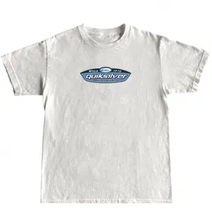 Vintage 90s Quiksilver Skateboarding & Surfing Unisex Crew Neck Tees    Casual Short-Sleeve Top