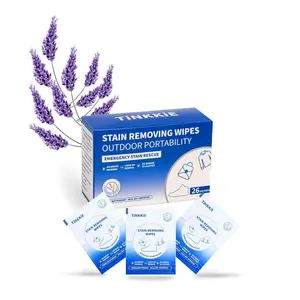 26 Pack Stain Remover Wipes for Clothes & Fabric – Instant Clothing Stain Remover for Shoes, Shirts & Jackets, Individually Wrapped Portable Wipes for Travel & On-the-Go Cleaning