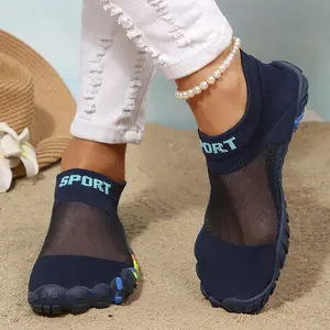 Slip-On Water Sports Shoes for Women Quick Dry Aqua Socks with Mesh Non Slip Lightweight Beach Shoes