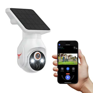 1080p Wireless Camera with Solar Panel, AI Human Detection, Smart Motion Tracking, Night Vision, 2-Way talk, Cloud Storage, 2.4 GHz Wi-Fi, Outdoor Security Camera