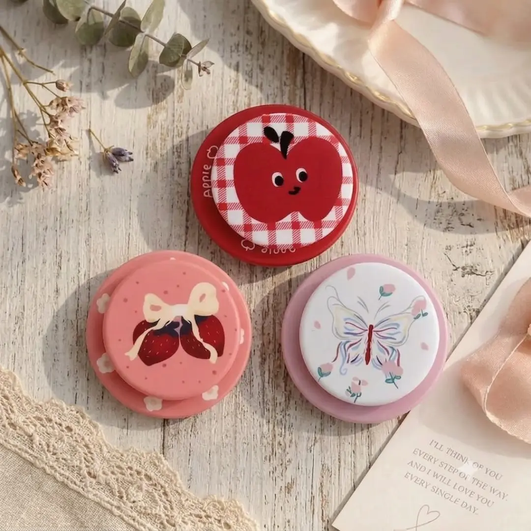 [MAGNETIC] Cute Fruit & Butterfly MagSafe Phone Grip, Aesthetic Apple Strawberry Magnetic Holder, Coquette Style Phone Accessory, Gift for Her