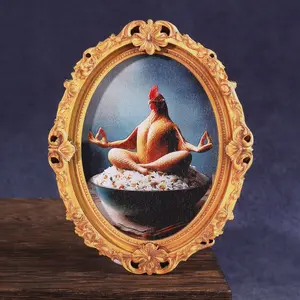 1PC Funny Animal Design Refrigerator Magnet, Oval Frame Fridge Magnet, Home Decor Magnetic Accessory, Perfect Gift for Kitchen & Office