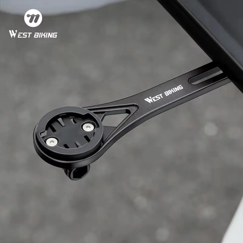 WEST BIKING Multifunctional Aluminum Alloy Speedometer Bracket With Three Bases Cycling Bracket Bike Computer Camera Bracket Bike Accessories