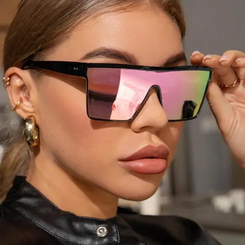 Unisex Vintage Tinted Lens Glasses, Trendy Beach Eyewear, Trendy Casual Flat Top Frame Glasses for Everyday Use, Stylish Glasses, Stylish Shades, Fashion Accessories for Outdoor Activities, Trendy Vintage Sunglasses