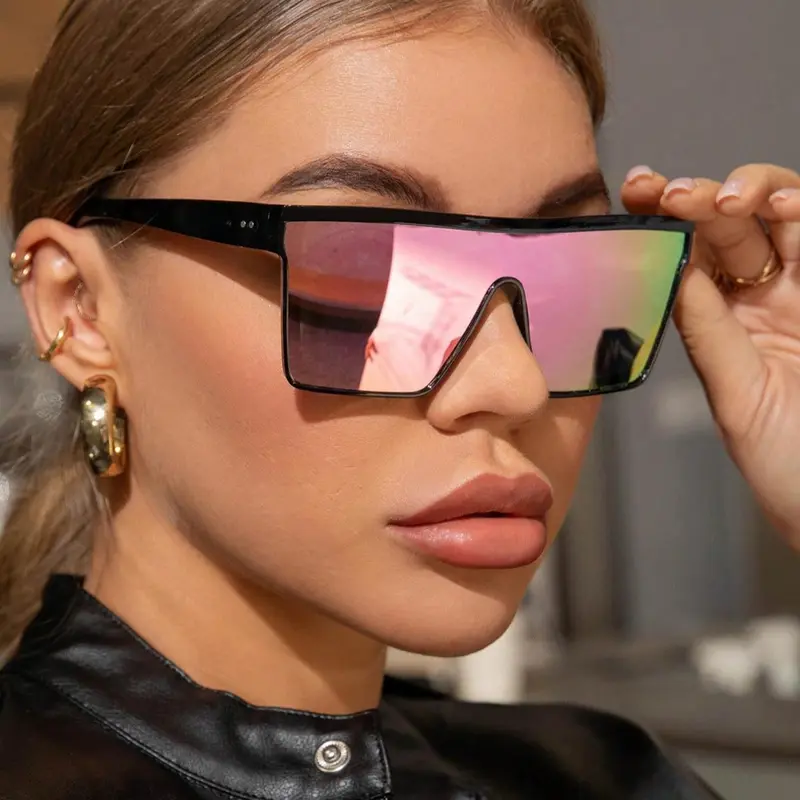 Unisex Vintage Tinted Lens Glasses, Trendy Beach Eyewear, Trendy Casual Flat Top Frame Glasses for Everyday Use, Stylish Glasses, Stylish Shades, Fashion Accessories for Outdoor Activities, Trendy Vintage Sunglasses