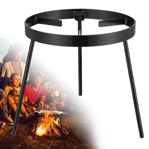 Campfire Tripod Outdoor Fire Pit Stand, Rust Resistant,High Temperature ,Resistant Removable Camping Tripod for Cooking Dutch Oven,Griddle