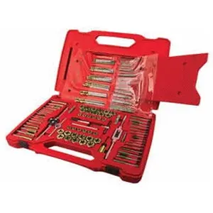 212 MAIN 117-Pc. Fractional and Metric Machine Screw Tap and Die Drill Bit Multi-Tool Hand Tools Set, Hex Dies, High Carbon Construction for Precision Threads (Cycling Use)
