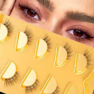 Reusable Half False Eyelashes, 1 Box Natural Look Eyelash Extensions, Self Grafting Curl Eyelashes, Eye Makeup Enhancement False Eyelashes for Women, Cosmetic, Cluster Lashes Kit