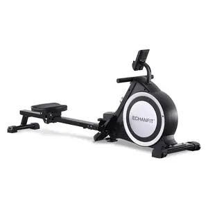 Magnetic Rowing Machine for Home，Foldable Rower Machine Whit 350 LB Weight Capacity 16 Levels Adjustable Resistance LCD Monitor and Tablet Holder,Free App