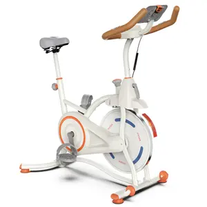 WELLG Exercise Bike, Brake Pad Stationary Bike for Home with Exclusive App, Magnetic Indoor Cycling Bike with 300 lb Weight Capacity, Low Noise, Tablet Holder