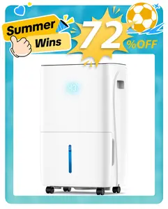 150 Pints Energy Saving Dehumidifier for Home & Basement with Drain Hose, Front LED Display and 8L Water Tank, Ideal for Spaces up to 7500 Sq. Ft., Featuring Auto Defrost,3 Modes, 24H Timer tiktokshopspringglowup summerwins,summerwins