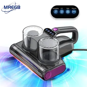 MREGB Mattress Mite Remover Vacuum Cleaner 6 in 1 Lightweight Handheld with LED Display 16KPa Strong Suction 380W Motor UV-C Light for Pet Hair Carpets - Home Cleaning Machine