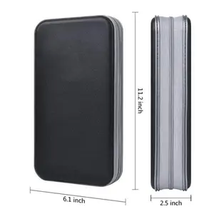 96 Disc CD Case Holder DVD Storage Wallet Bag Portable VCD Organizer Bag Black