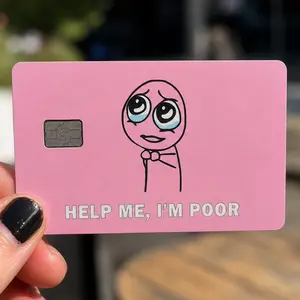 Help I’m Poor Meme Debit Card Skin Sticker 2 Pack Funny Vinyl Cover