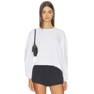 American Vintage Cropped Sweater in Blanc