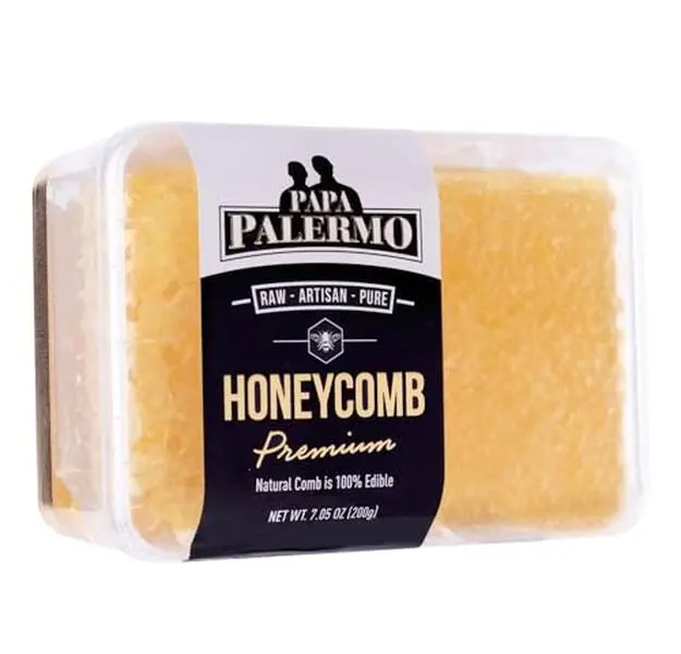 Papa Palermo Honeycomb Edible, All-Natural, Gourmet Raw Honeycomb, No Additives, No Preservatives - 7.05 oz