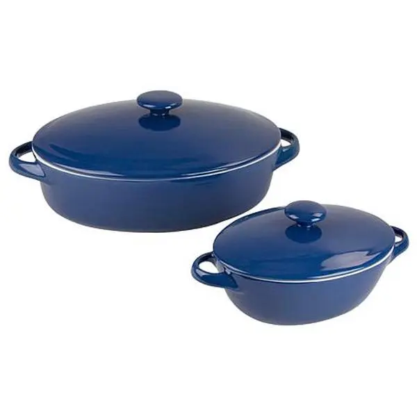 10 Strawberry Street Sienna Covered Casserole 10" and 7" Bakeware Set
