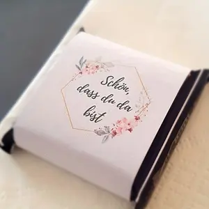 10 Pack Ritter Sport Mini Banderoles, Perfect Gift for Guests, Birthday Wedding Table Decor, Personalized Chocolate Wrappers