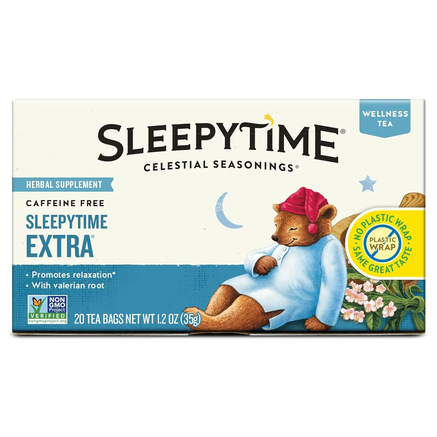Celestial Seasonings Sleepytime Extra Herbal Tea, 20 Tea Bags Box