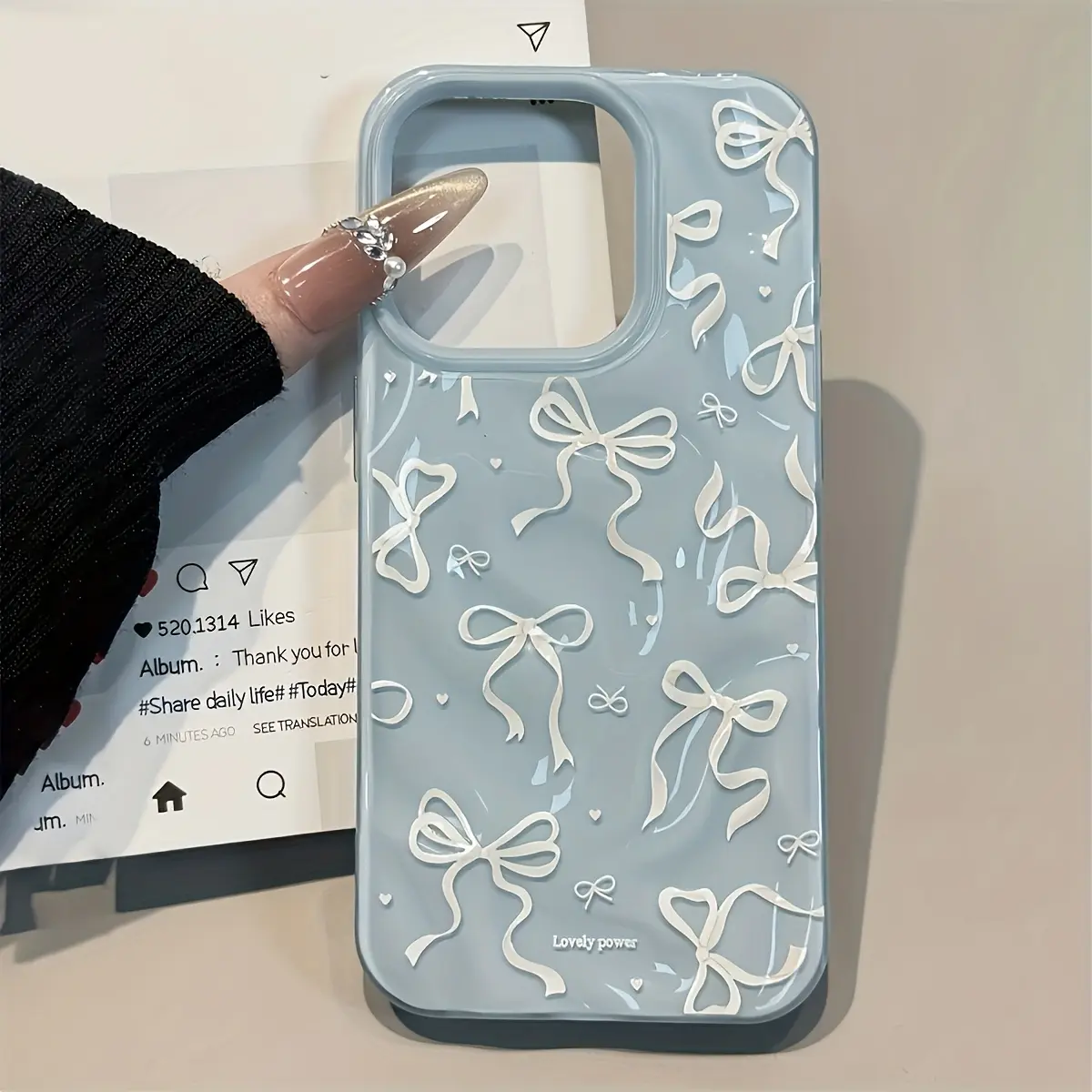 Cute Creative Bow Design Full-Screen TPU Protective Smartphone Casing, Fits iPhone 17/16/15/14/13/12 Pro Max/11, Easy-to-Carry Handheld Accessory, Women’s Birthday Gift summerwins tiktokshopbacktoschool