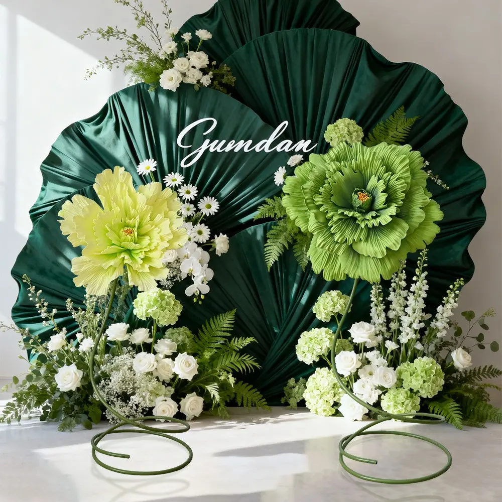 60cm Giant Pe Foam Peony Artificial Flower Branch, Decorative Fake Flower, Wedding Background Decor, Garden Wall Guide, Stage Party Supplies, Photography Props