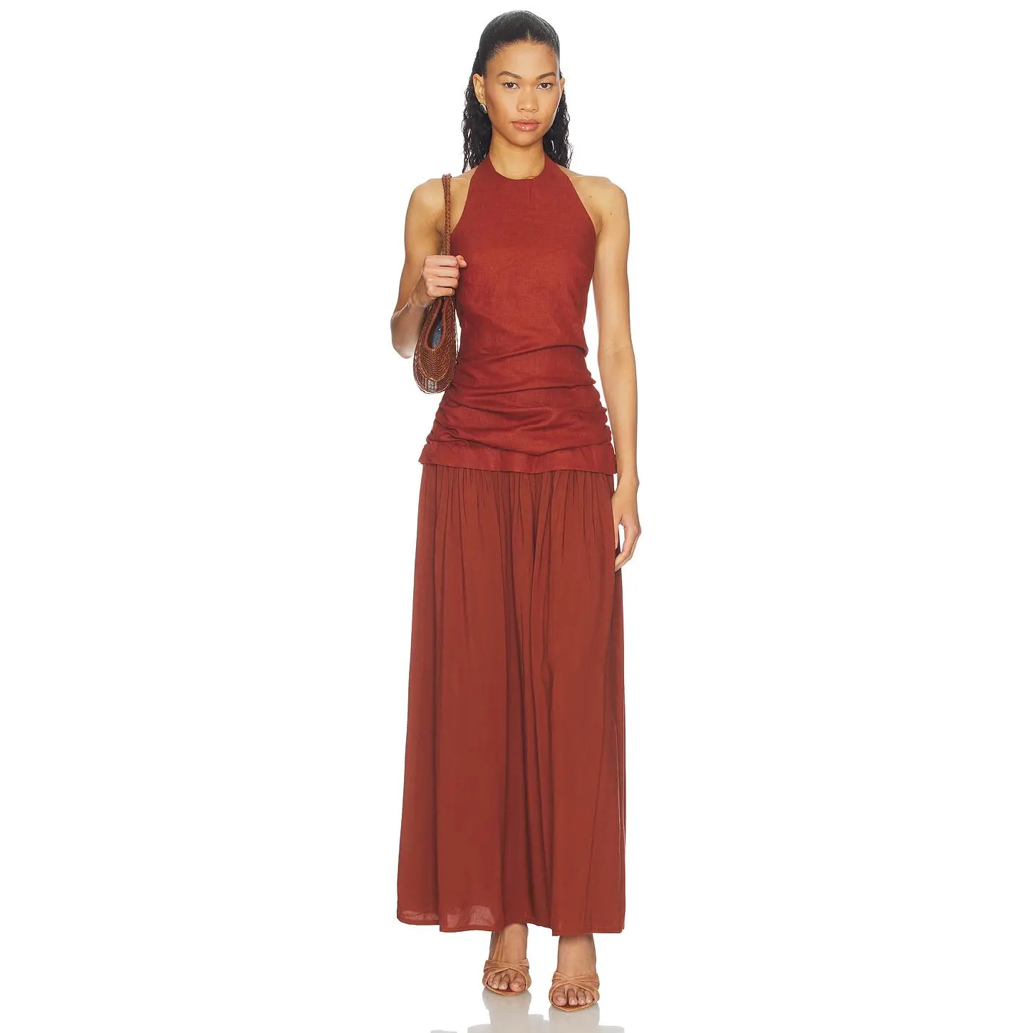 FAITHFULL THE BRAND Tali Maxi Dress in Terracotta