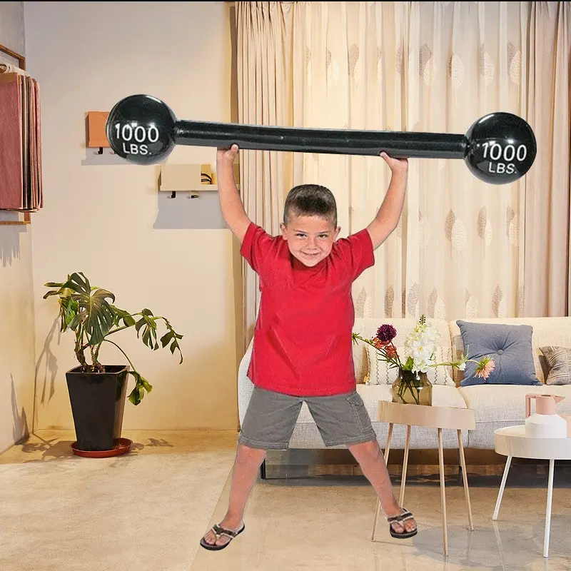 Interactive Inflatable Barbell Toy, Party Game Prop, Realistic Inflatable Dumbbell, Fun Entertainment Accessory, Perfect for Parties