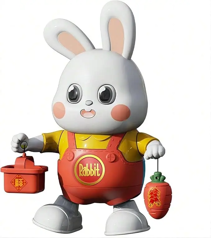 Baby  music Easter rabbit toy dancing crawling tummytime toy glowing children's toy birthday Easter gift for boys and girls learning baby Easter basket filling