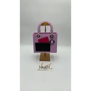 Pre-owned Leather Luxury Bags & Accessories Dior Lady Dior Shoulderbag, Pink Date Code: 01BO0174