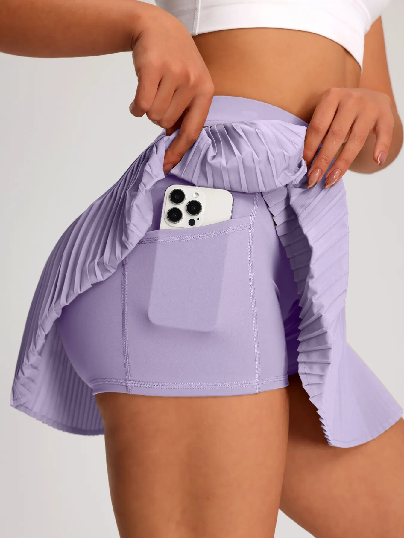 Pleated 2 - in - 1 Athletic Skort | Built - in Shorts & Side Pockets | For Tennis & Workouts | Sports Skorts | Sporty Breathable Skorts | Solid Pocket Skorts | Active Skort Skirt | Skorts With Pockets