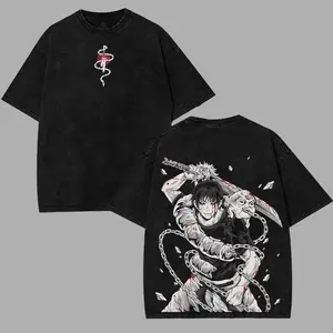 Sorcerer Killer Toji Fushiguro JJK Jujutsu Kaisen Anime Manga Unisex Washed  Tshirt Top Streetwear Fit Soft graphic tee