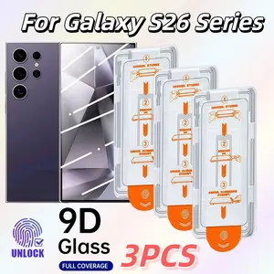 3-Pack Samsung Galaxy S26/s26+/s26 Ultra Screen Protector Film, HD Clear Tempered Glass, Easy Install Anti-Scratch Dust-Free Bubble-Free