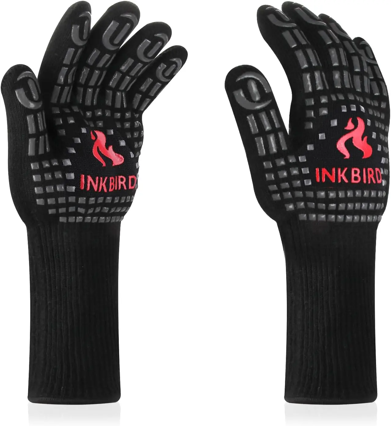 INKBIRD Heat-Resistant Silicone Oven Mitts - Heat Oven Mitts, Protective, Universal Fit Bakeware Accessory for Grilling,estock,gifts for dad summerwins