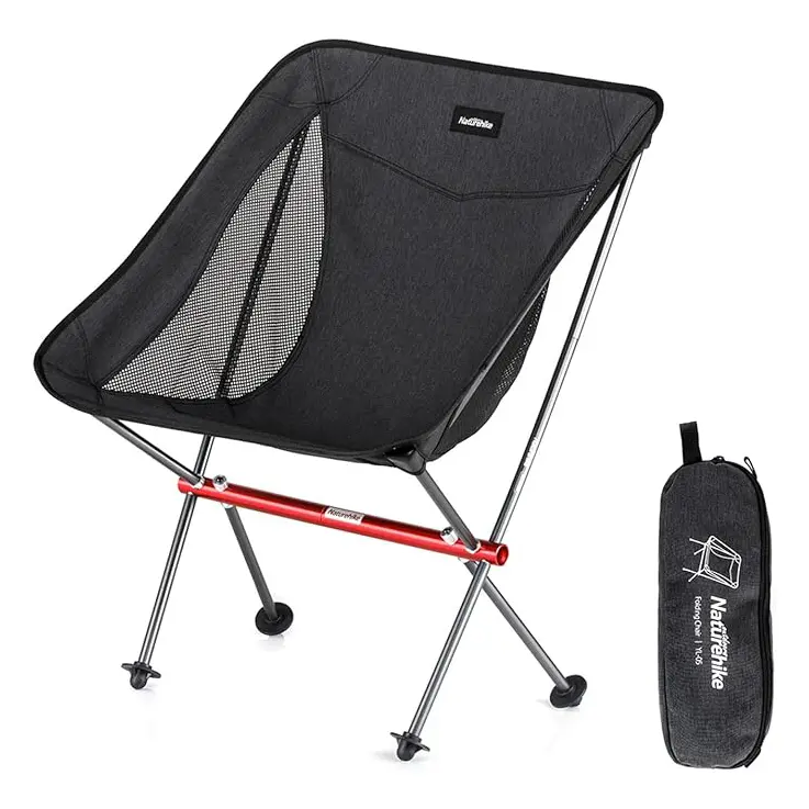 Naturehike L04 Ultralight All-Aluminum Frame Camping Chair - Single Seat, Lightweight Foldable Chair, Breathable Mesh, 330 lbs Capacity, Easy Setup, Compact for Hiking Trips, Camping Gear with Storage Bag, 330Lb, Great For Camping, Picnics, Concerts