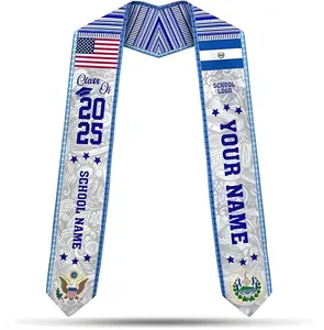 Custom Salvadoran Graduation Stole, Graduation El Salvador Sash, Salvadoran Graduation 2025 Sash