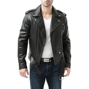 Men'S Urban Knight Motorcycle-Style PU Faux Leather Jacket