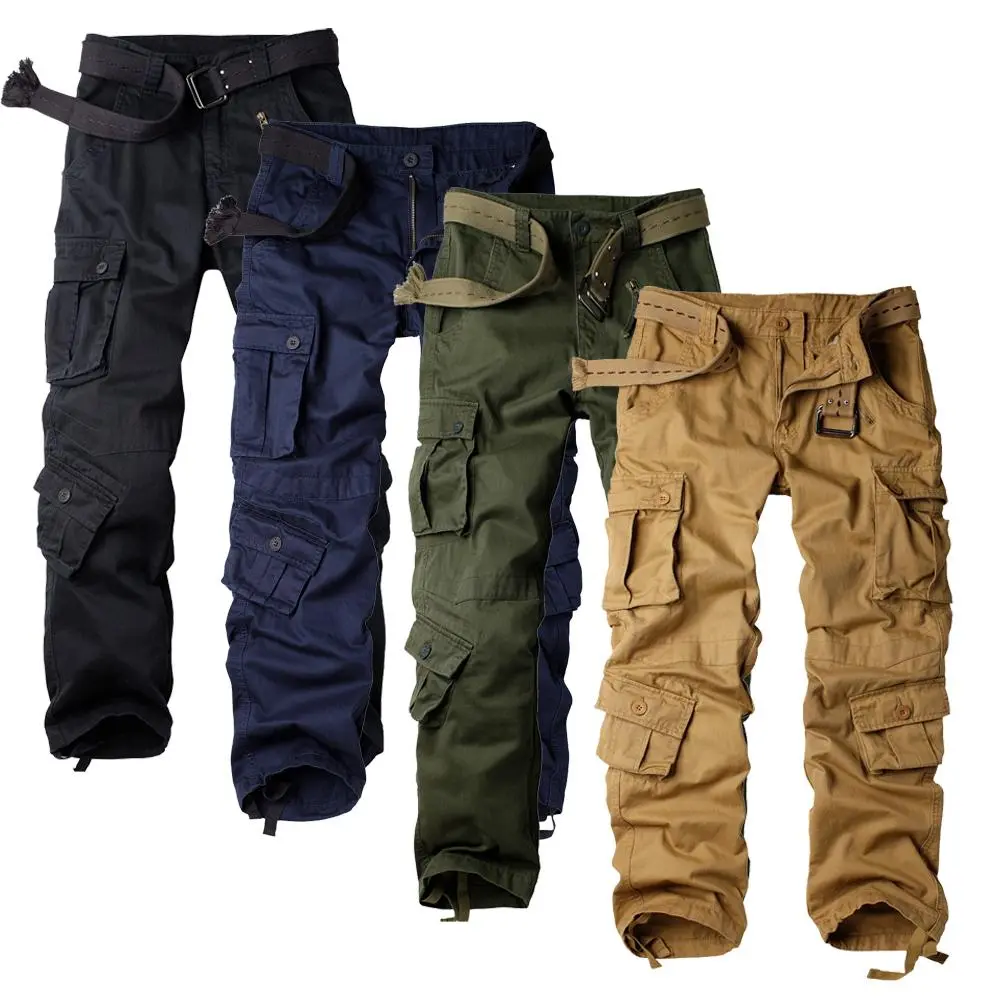 Men's 100% Cotton Fabric Army Style Pants - Casual Straight-Leg Tactical Work Trousers with 8 Pockets, Tactical Vibes for Outdoor Activities, 4-Season Wear, Menswear, Camo, Mid, Casual Comfy Fashion, Cargo, Camouflage, Outdoors, Four Seasons