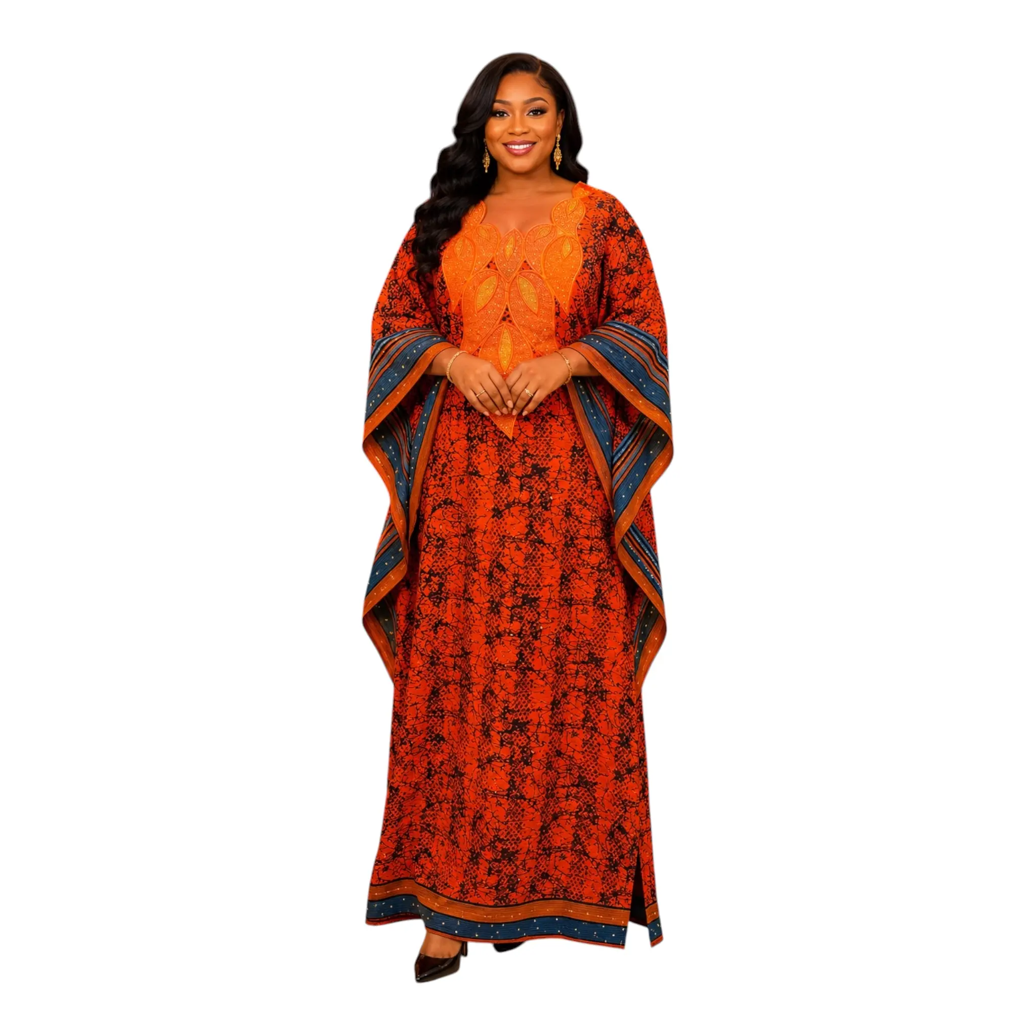 Crescenza Elegant Ankara and Aso Oke Designed Bubu