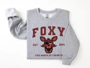 Foxy Est 2014 Sweatshirt, Five Nights at Freddy's Shirt, Villain Five Nights at Freddys Vintage Halloween 2025 Shirt, Horror Nights, Retro Horror Nights