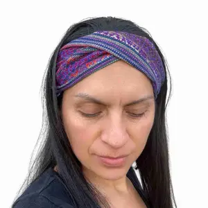 Headband for Men & Women, Sweat Band, Workout, Yoga, Fashion, Running, Sports, Basketball, Bandana, Dust Purple Rainbow