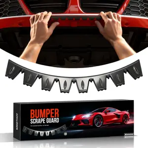 Universal Front Bumper Scrape Guard Skid Plate Protection for Lowered Cars/SUV, Car Bumper Guard Anti-Scratch Kit Scrape Protector Plate Skid Plate