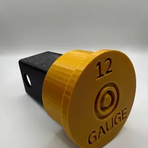 Shotgun Shell  2” Trailer Hitch Cover 3D Printed